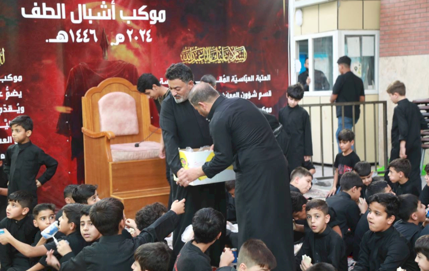 منتسبو الإعلامِ المعرفيّ يبذلون جهودًا استثنائيَّةً في موكبِ الأشبالِ