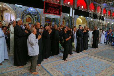 توافد المعزين ومحبين اهل البيت (عليهم السلام) الى كربلاء لإحياء ذكرى استشهاد الإمام محمد الباقر (عليه السلام 
