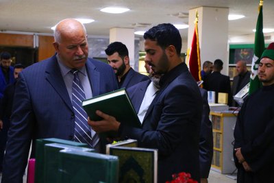 العتبةُ العبّاسيةُ المقدّسة تُقيم مهرجان عاشوراء الثقافيّ السنويّ الخامس  في جامعة بغداد.