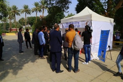 العتبةُ العبّاسيةُ المقدّسة تُقيم مهرجان عاشوراء الثقافيّ السنويّ الخامس  في جامعة بغداد.