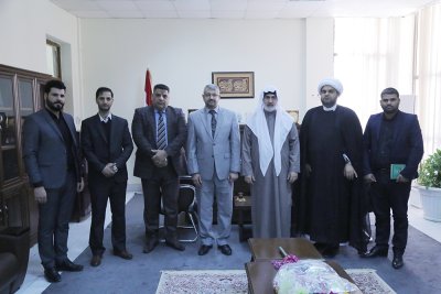 وفد قسم المعارف في العتبة العباسية المقدسة يلتقي مساعد رئيس جامعة كربلاء لإقامة فعاليات علمية 