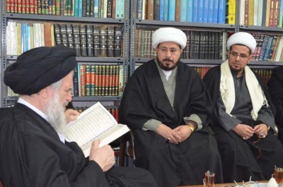 سماحة العلامة المحقق السيد احمد المددي "حفظة الله" يستقبل وفد العتبة العباسية المقدسة
