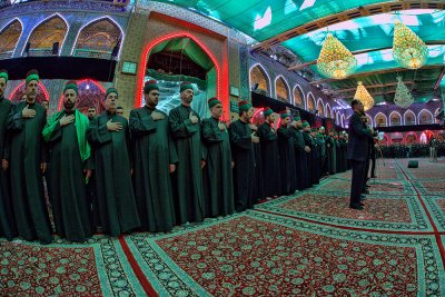 استذكاراً ووفاءً لصاحبة الوفاء أمّ البنين (عليها السلام): العتبتان المقدستان تقيمان عزاء في الصحن العباسي المقدس