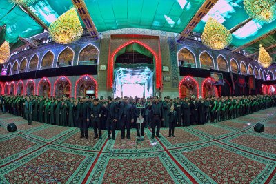 استذكاراً ووفاءً لصاحبة الوفاء أمّ البنين (عليها السلام): العتبتان المقدستان تقيمان عزاء في الصحن العباسي المقدس