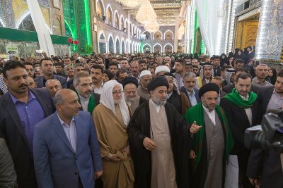 افتتاحية مشروع توسعة حرم مرقد قمر بني هاشم عليه السلام بتسقيف الصحن الشريف