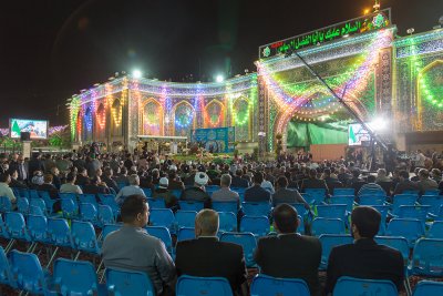 افتتاحية مشروع توسعة حرم مرقد قمر بني هاشم عليه السلام بتسقيف الصحن الشريف