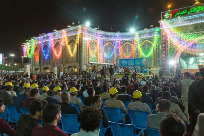 افتتاحية مشروع توسعة حرم مرقد قمر بني هاشم عليه السلام بتسقيف الصحن الشريف