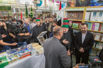 العتبتان المقدستان الحسينية والعباسية يفتتحان معرض الكتاب الدولي في كربلاء بمناسبة مهرجان ربيع الشهادة