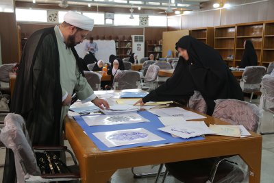 الشيخ عمار الهلالي يزور معهد القران الكريم النسوي في النجف الاشرف