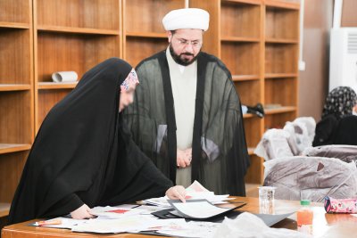 الشيخ عمار الهلالي يزور معهد القران الكريم النسوي في النجف الاشرف