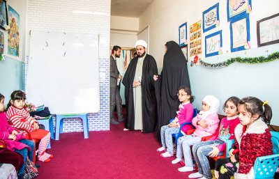 رئيس قسم شؤون المعارف الاسلامية والانسانية في العتبة العباسية المقدسة يتفقد معهد القرآن الكريم النسوي في النجف الأشرف