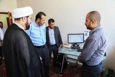 رئيس قسم شؤون المعارف الاسلامية والانسانية يزور مركز تراث البصرة في مقره الجديد