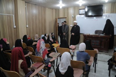 رئيس القسم يزور معهد القرآن الكريم النسوي في النجف  ويتابع الدورات القرآنية ويتفقد أعمال البناية الجديدة ويلتقى بكادر مجلة نفحات 