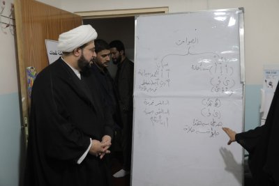 رئيس القسم يزور معهد القرآن الكريم النسوي في النجف  ويتابع الدورات القرآنية ويتفقد أعمال البناية الجديدة ويلتقى بكادر مجلة نفحات 