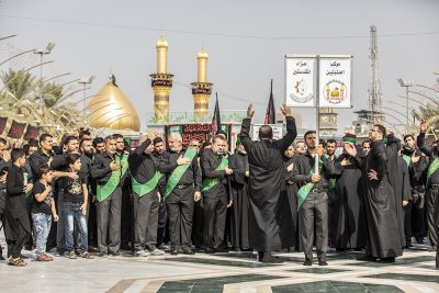 موكب الامام الحسين(ع) خدمة العتبتين المقدستين الحسينية والعباسية يوم 7 محرم 1440هـ