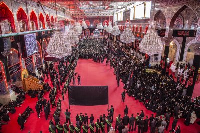موكب الامام الحسين(ع) خدمة العتبتين المقدستين الحسينية والعباسية يوم 7 محرم 1440هـ