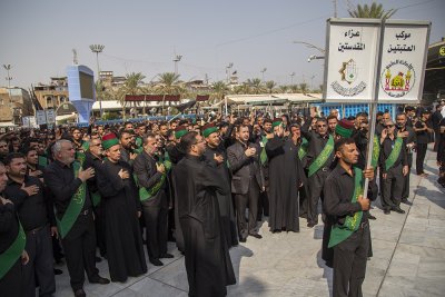 موكب الامام الحسين(ع) خدمة العتبتين المقدستين الحسينية والعباسية يوم 7 محرم 1440هـ