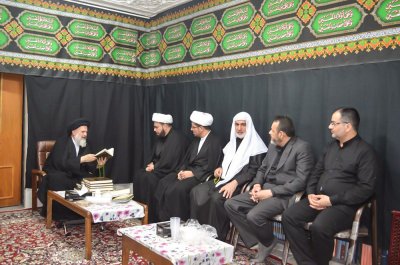 مشيداً بالجهود المباركة المهتمة بتراث أهل البيت –عليهم السلام- آية الله السيد أحمد المددي يستقبل وفد العتبة العباسية المقدسة