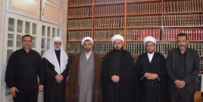 وفد العتبة العبّاسيّة المقدّسة يزور عدد من العلماء الأعلام والمؤسسات في مدينة  قم المقدّسة