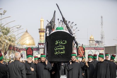 موكب الامام الحسين(ع) خدمة العتبتين المقدستين الحسينية والعباسية بمناسبة استشهاد الامام الحسن المجتبى(عليه السلام)	
