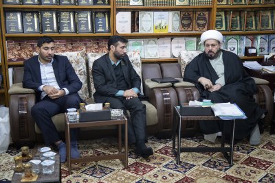 وفد من مركز تراث سامراء يزور قسم شؤون المعارف الاسلامية والإنسانية