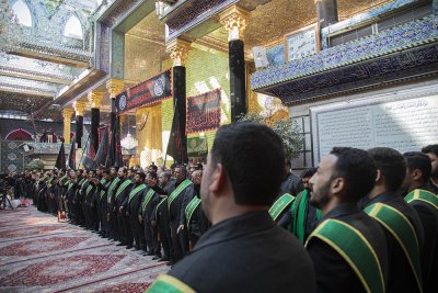 موكب عزاء العتبتين المقدستين بمناسبة استشهاد السيدة ام البنين (عليها السلام )