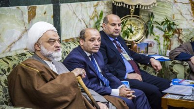 المتولّي الشرعيّ للعتبة العبّاسية المقدّسة سماحة السيّد أحمد الصافي (دام عزّه) يلتقي بمجموعةٍ من المشاركين في المؤتمر العلميّ للشيخ آغا بزرك الطهرانيّ