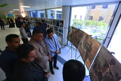 قسم شؤون المعارف الاسلامية والانسانية يفتتح معرض الكتاب في جامعة كربلاء كلية التربية للعلوم الانسانية