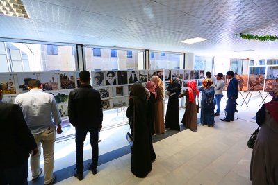 قسم شؤون المعارف الاسلامية والانسانية يفتتح معرض الكتاب في جامعة كربلاء كلية التربية للعلوم الانسانية
