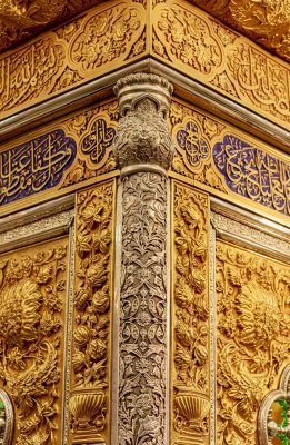 تقرير مصور يُبيّن التفاصيل الدقيقة للجهة الجنوبيّة من شباك ضريح المولى أبي الفضل عليه السّلام