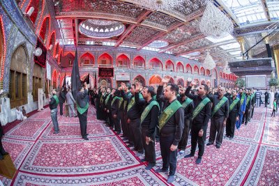 خَدَمةُ العتبتين المقدّستين يعزّون الإمام الحسين وأخاه أبا الفضل (عليهما السلام) في ذكرى استشهاد الإمام محمد الجواد  (عليه السلام) 