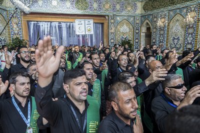 خَدَمةُ العتبتين المقدّستين يعزّون الإمام الحسين وأخاه أبا الفضل (عليهما السلام) في ذكرى استشهاد الإمام محمد الباقر (عليه السلام)