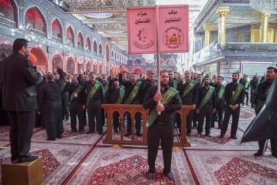 خَدَمةُ العتبتين المقدّستين يعزّون الإمام الحسين وأخاه أبا الفضل (عليهما السلام) في ذكرى استشهاد الإمام محمد الباقر (عليه السلام)
