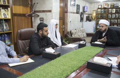 رئيس قسم شؤون المعارف الإسلامية والإنسانية يجتمع مع أعضاء اللجنة التحضيرية العليا للمؤتمر العلمي الدولي الأوّل الخاص بالتراث الكربلائي