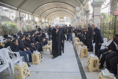قسم شؤون المعارف الإسلامية والإنسانية يشارك في مجلس عزاء شهداء ركضة طويريج