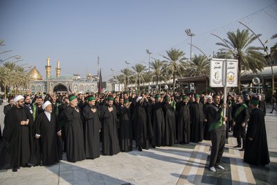 خَدَمةُ العتبتين المقدّستين يعزّون الإمام الحسين وأخاه أبا الفضل (عليهما السلام) في ذكرى استشهاد الإمام الحسن العسكري (عليه السلام)
