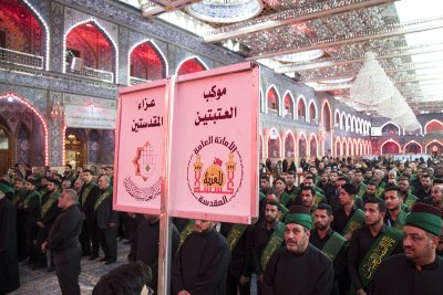 خَدَمةُ العتبتين المقدّستين يعزّون الإمام الحسين وأخاه أبا الفضل (عليهما السلام) في ذكرى استشهاد الإمام الحسن العسكري (عليه السلام)