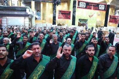خَدَمةُ العتبتين المقدّستين يعزّون الإمام الحسين وأخاه أبا الفضل (عليهما السلام) في ذكرى استشهاد الإمام الحسن العسكري (عليه السلام)