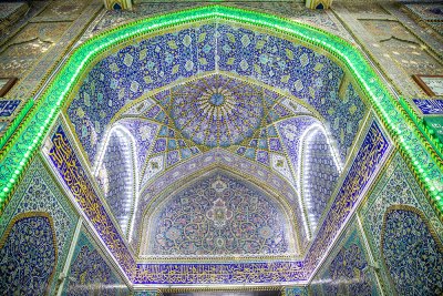 الزخرفة النباتية في جدران العتبة العباسية المقدسة