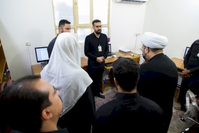 ضمن جولاته المستمرة: الشّيخ الهلاليّ يزورُ مركزَ تُراثِ كربلاءَ