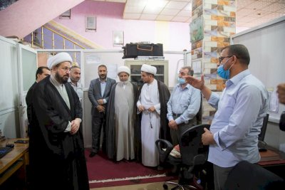 برفقةِ معاونه: الشّيخُ الهلاليّ يتفقدُ تُراثَ الحِلّةِ