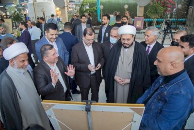 الأمينُ العامُّ للعتبةِ العبّاسيّةِ المُقدّسةِ يفتتحُ معرضَ التُراثِ الجَمَاليّ الدوليّ الثانيّ