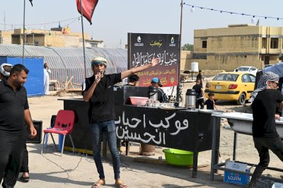 موكبُ (جنوب الولاء لحامل اللواء).. علامةٌ فارقةٌ في الخدمةِ الحُسينيّةِ