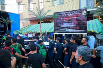 موكب (بنفسي أنتَ) الخدميّ يستمرُ بتقديمِ الخدماتِ للزائرين