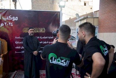 عدساتُ الفضائيَّاتِ والوكالاتِ تَرصدُ أشبالَ الطفِّ