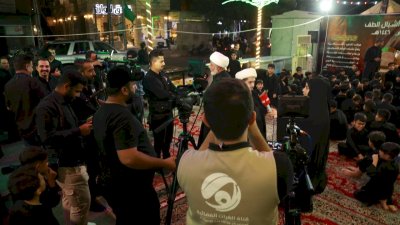عدساتُ الفضائيَّاتِ والوكالاتِ تَرصدُ أشبالَ الطفِّ