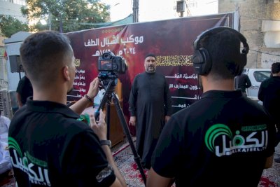 عدساتُ الفضائيَّاتِ والوكالاتِ تَرصدُ أشبالَ الطفِّ