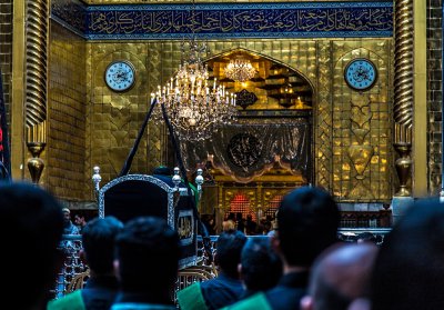 موكب عزاء العتبتين الحسيينيه والعباسية بذكرى استشهاد امير المؤمنين (عليه السلام)