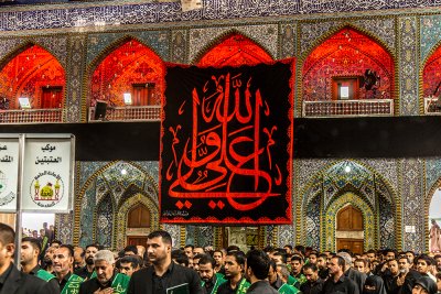 موكب عزاء العتبتين الحسيينيه والعباسية بذكرى استشهاد امير المؤمنين (عليه السلام)