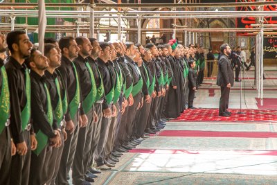 موكب عزاء العتبتين الحسيينيه والعباسية بذكرى استشهاد امير المؤمنين (عليه السلام)